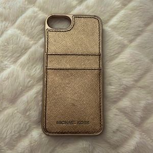 Michael Kors Rose Gold Phone Case With Credit Card Slots